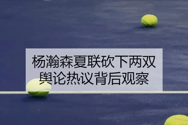 杨瀚森夏联砍下两双 舆论热议背后观察